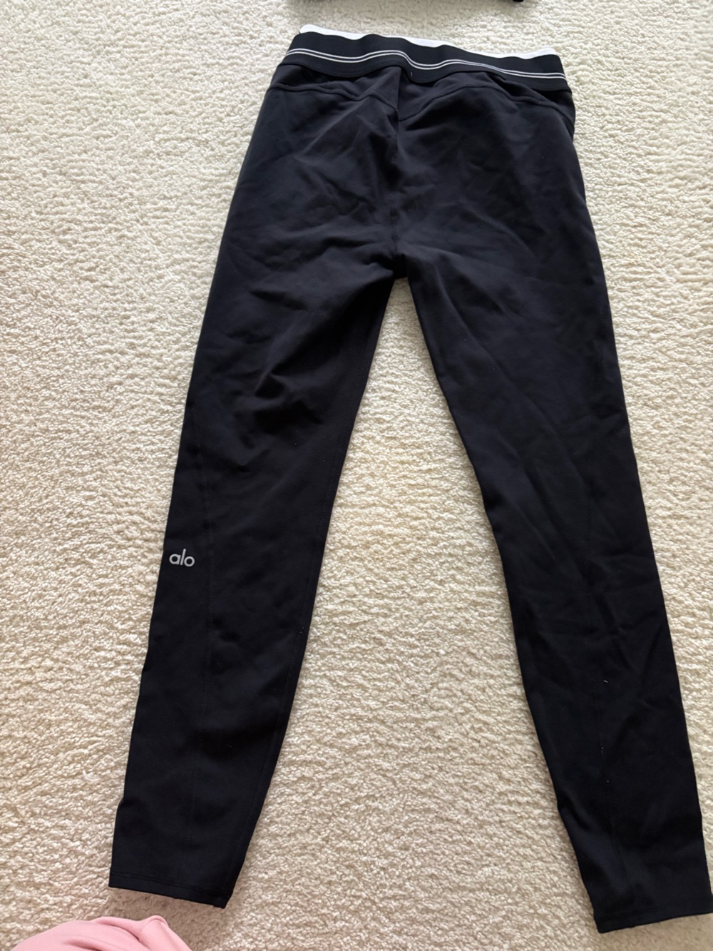 ALO Yoga Black womens Leggings with Contrast Trim - Picture 5 of 5